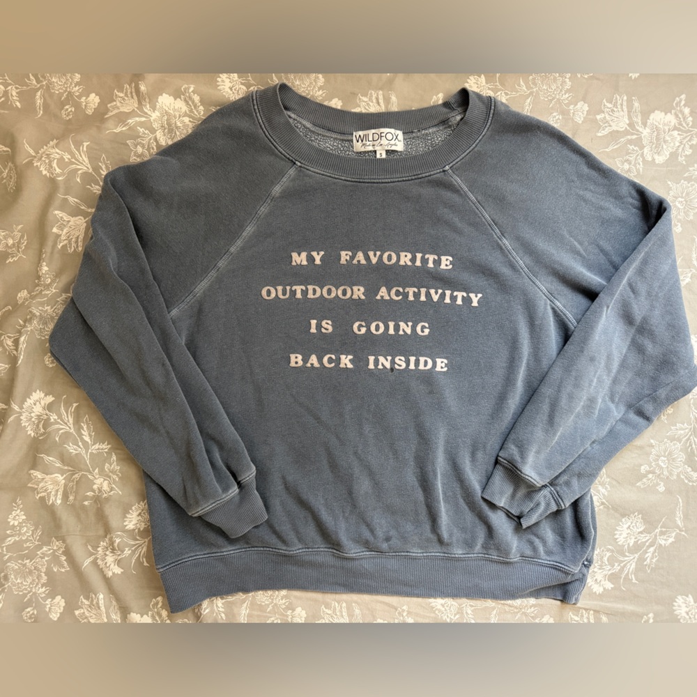 Wildfox Gray Graphic Sweatshirt